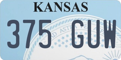 KS license plate 375GUW
