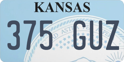 KS license plate 375GUZ