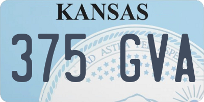 KS license plate 375GVA
