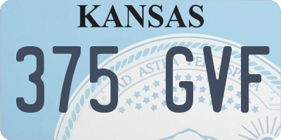 KS license plate 375GVF