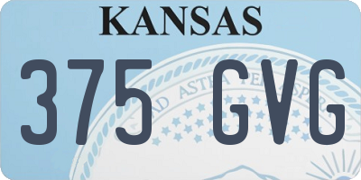 KS license plate 375GVG