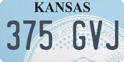 KS license plate 375GVJ