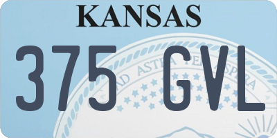 KS license plate 375GVL