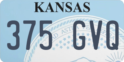 KS license plate 375GVQ