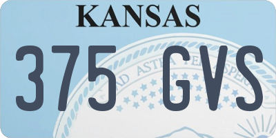 KS license plate 375GVS
