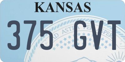 KS license plate 375GVT