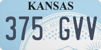 KS license plate 375GVV