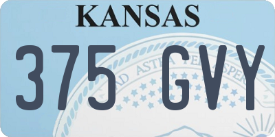 KS license plate 375GVY