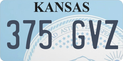 KS license plate 375GVZ