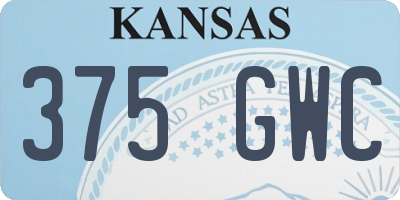 KS license plate 375GWC