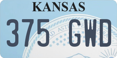 KS license plate 375GWD
