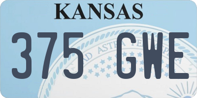 KS license plate 375GWE