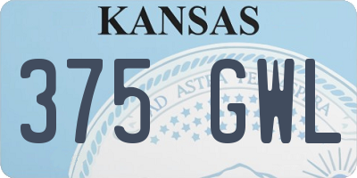 KS license plate 375GWL