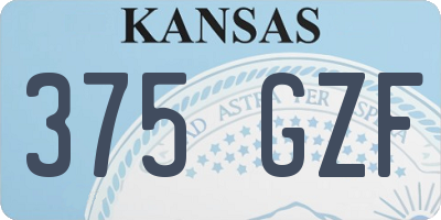 KS license plate 375GZF