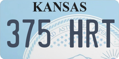 KS license plate 375HRT