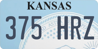 KS license plate 375HRZ
