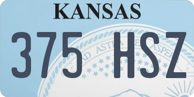 KS license plate 375HSZ