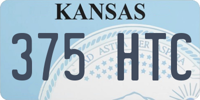 KS license plate 375HTC