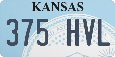 KS license plate 375HVL