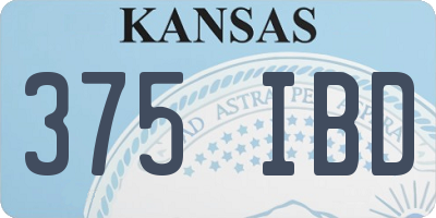 KS license plate 375IBD