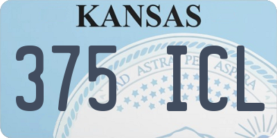 KS license plate 375ICL