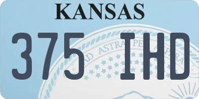 KS license plate 375IHD