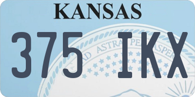 KS license plate 375IKX