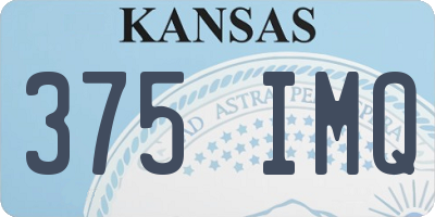 KS license plate 375IMQ