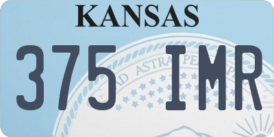 KS license plate 375IMR