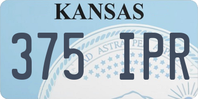 KS license plate 375IPR
