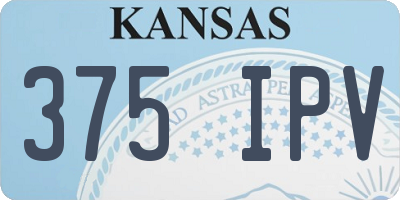 KS license plate 375IPV