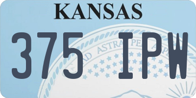 KS license plate 375IPW