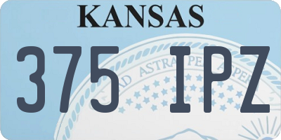 KS license plate 375IPZ