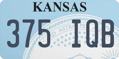 KS license plate 375IQB
