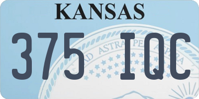 KS license plate 375IQC