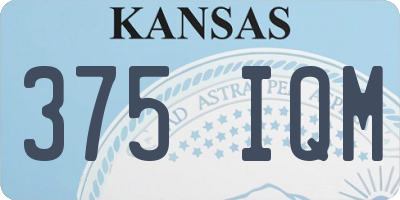 KS license plate 375IQM