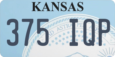 KS license plate 375IQP