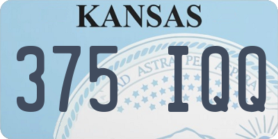 KS license plate 375IQQ