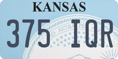 KS license plate 375IQR