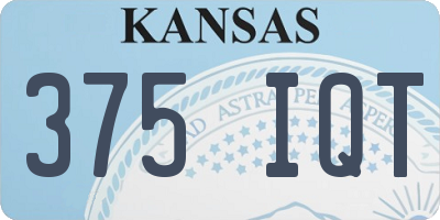 KS license plate 375IQT