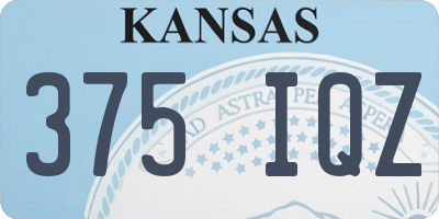 KS license plate 375IQZ