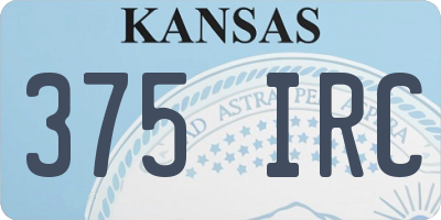 KS license plate 375IRC