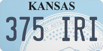 KS license plate 375IRI