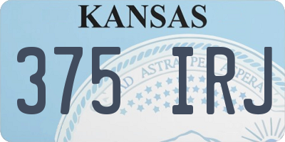 KS license plate 375IRJ