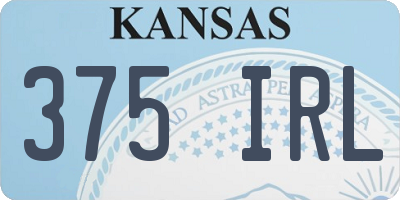 KS license plate 375IRL