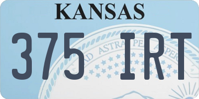 KS license plate 375IRT