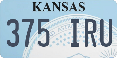 KS license plate 375IRU