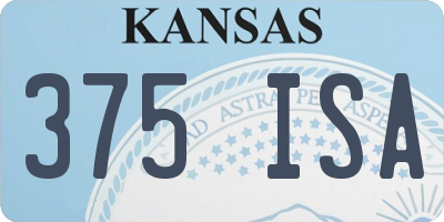 KS license plate 375ISA