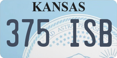 KS license plate 375ISB