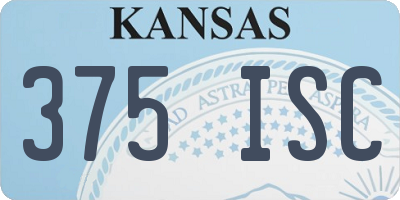 KS license plate 375ISC